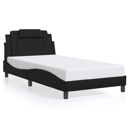 sengeramme Viana med LED uden madras 100x200 cm sort