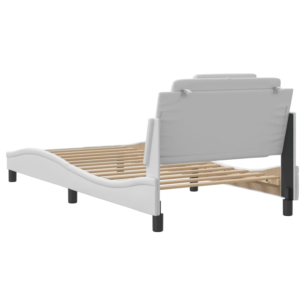 sengeramme Viana med LED uden madras 100x200 cm hvid