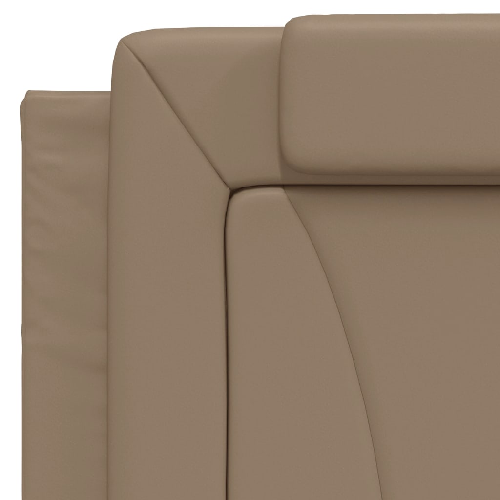 sengeramme Viana med LED uden madras 100x200 cm cappuccinofarvet