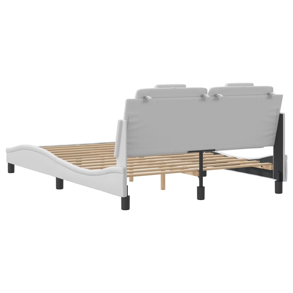 sengeramme Viana med LED uden madras 120x200 cm hvid