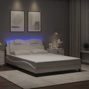 sengeramme Viana med LED uden madras 120x200 cm hvid