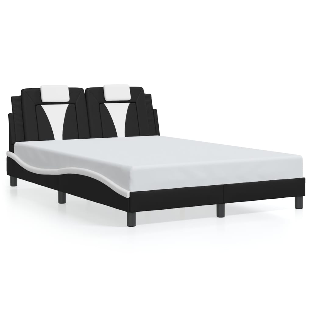 sengeramme Viana med LED uden madras 120x200 cm sort og hvid