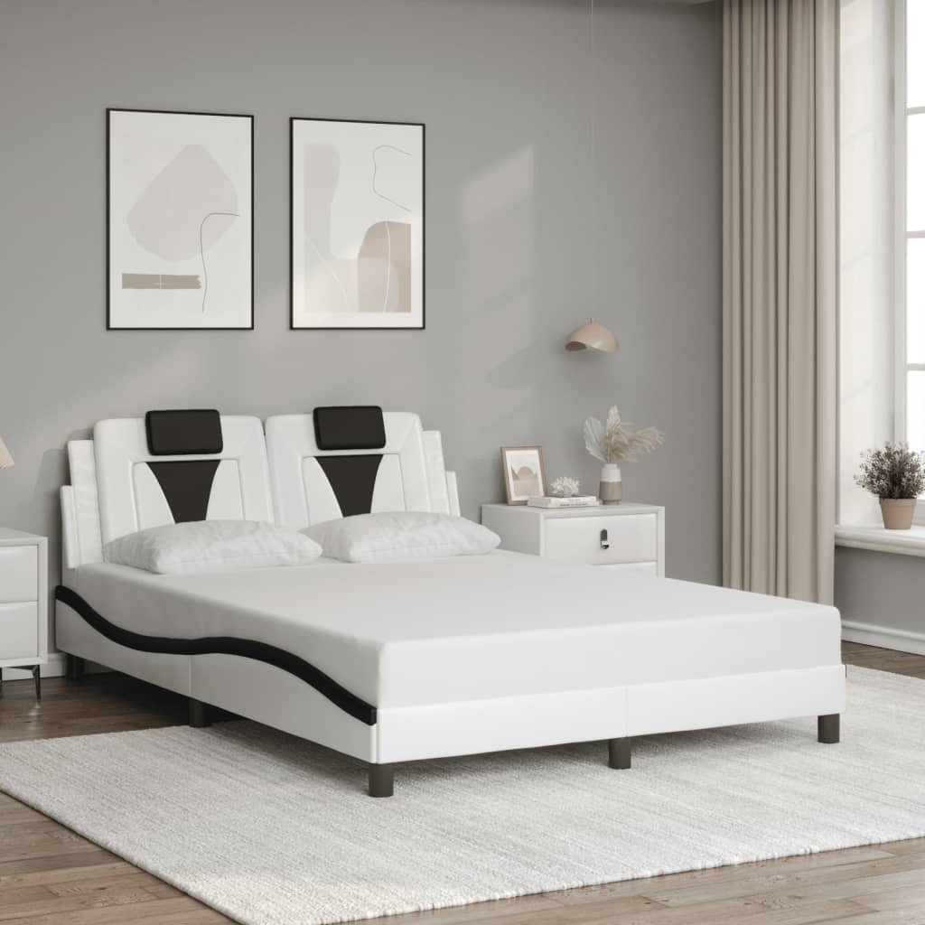 sengeramme Viana med LED uden madras 120x200 cm hvid og sort