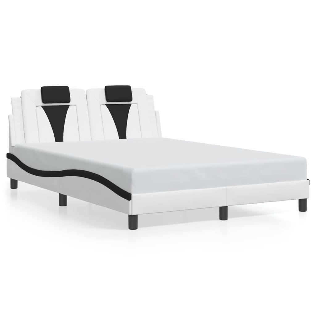 sengeramme Viana med LED uden madras 120x200 cm hvid og sort