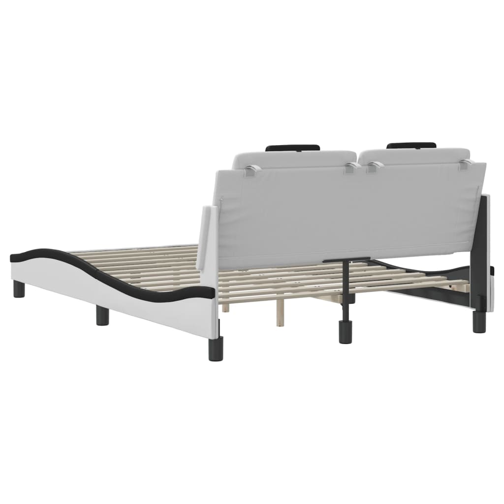 sengeramme Viana med LED uden madras 120x200 cm hvid og sort