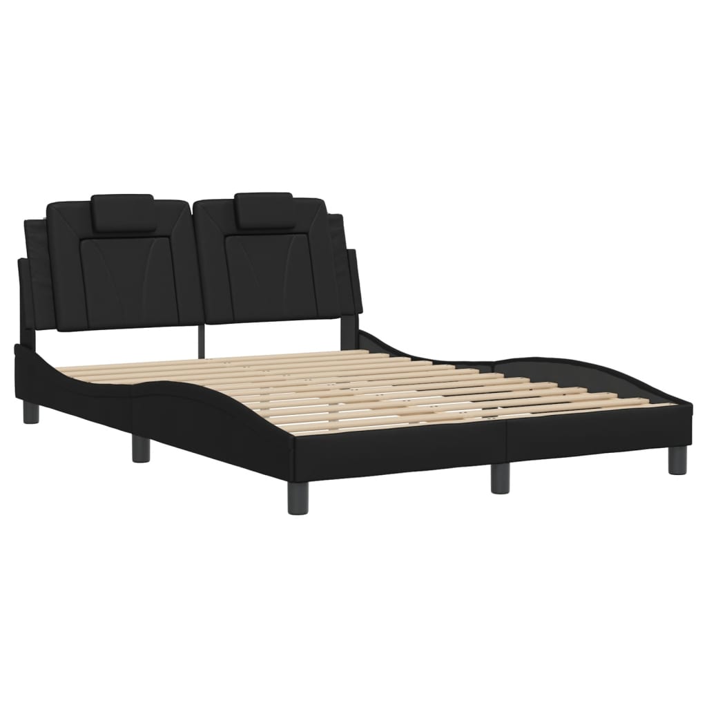 sengeramme Viana med LED uden madras 140x190 cm sort