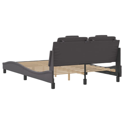 sengeramme Viana med LED uden madras 140x190 cm grå