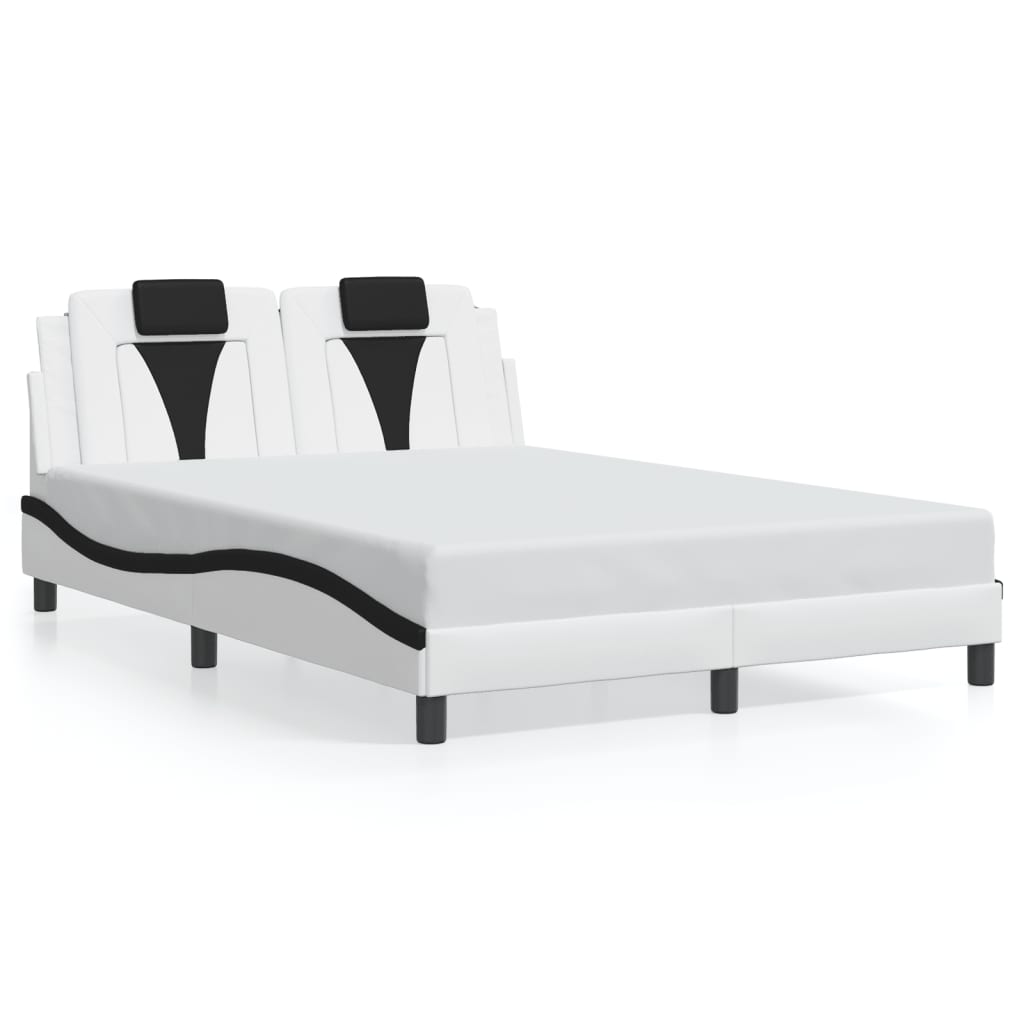 sengeramme Viana med LED uden madras 200x200 cm hvid og sort