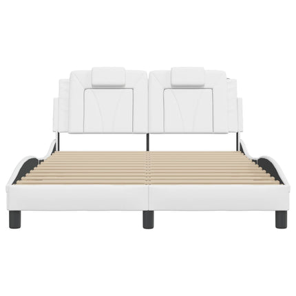 sengeramme Viana med LED uden madras 140x200 cm hvid