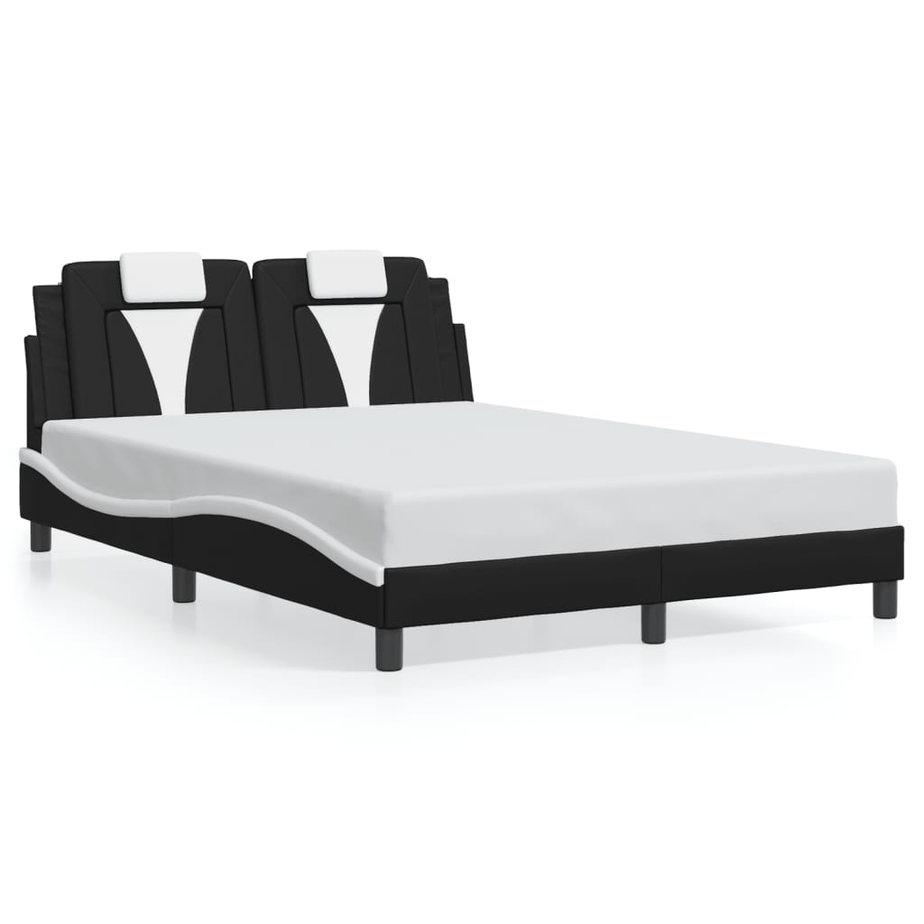 sengeramme Viana med LED uden madras 140x200 cm sort og hvid