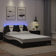 sengeramme Viana med LED uden madras 140x200 cm sort og hvid