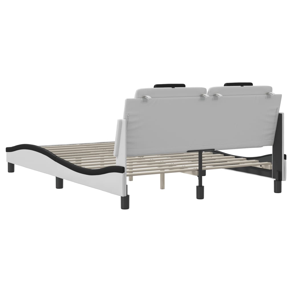 sengeramme Viana med LED uden madras 140x200 cm hvid og sort