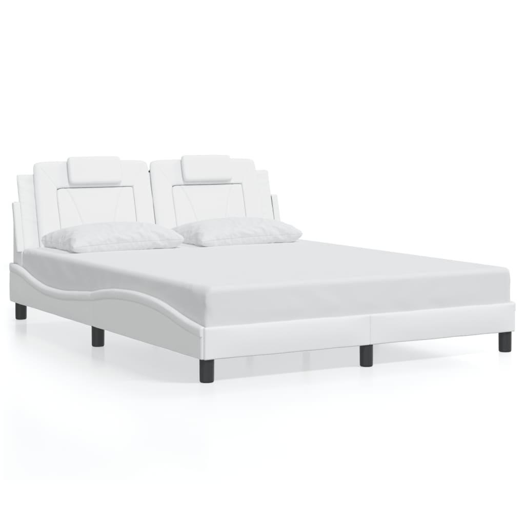 sengeramme Viana med LED uden madras 160x200 cm hvid
