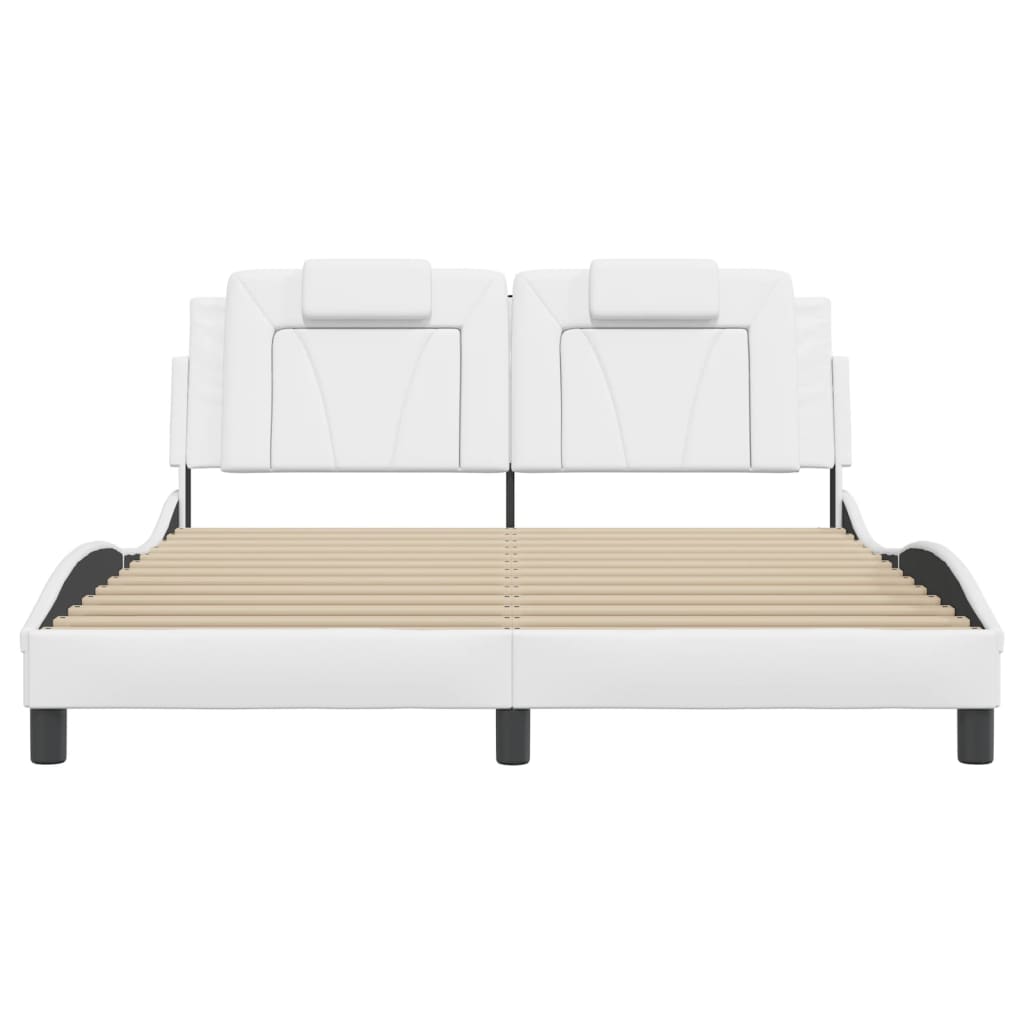 sengeramme Viana med LED uden madras 160x200 cm hvid