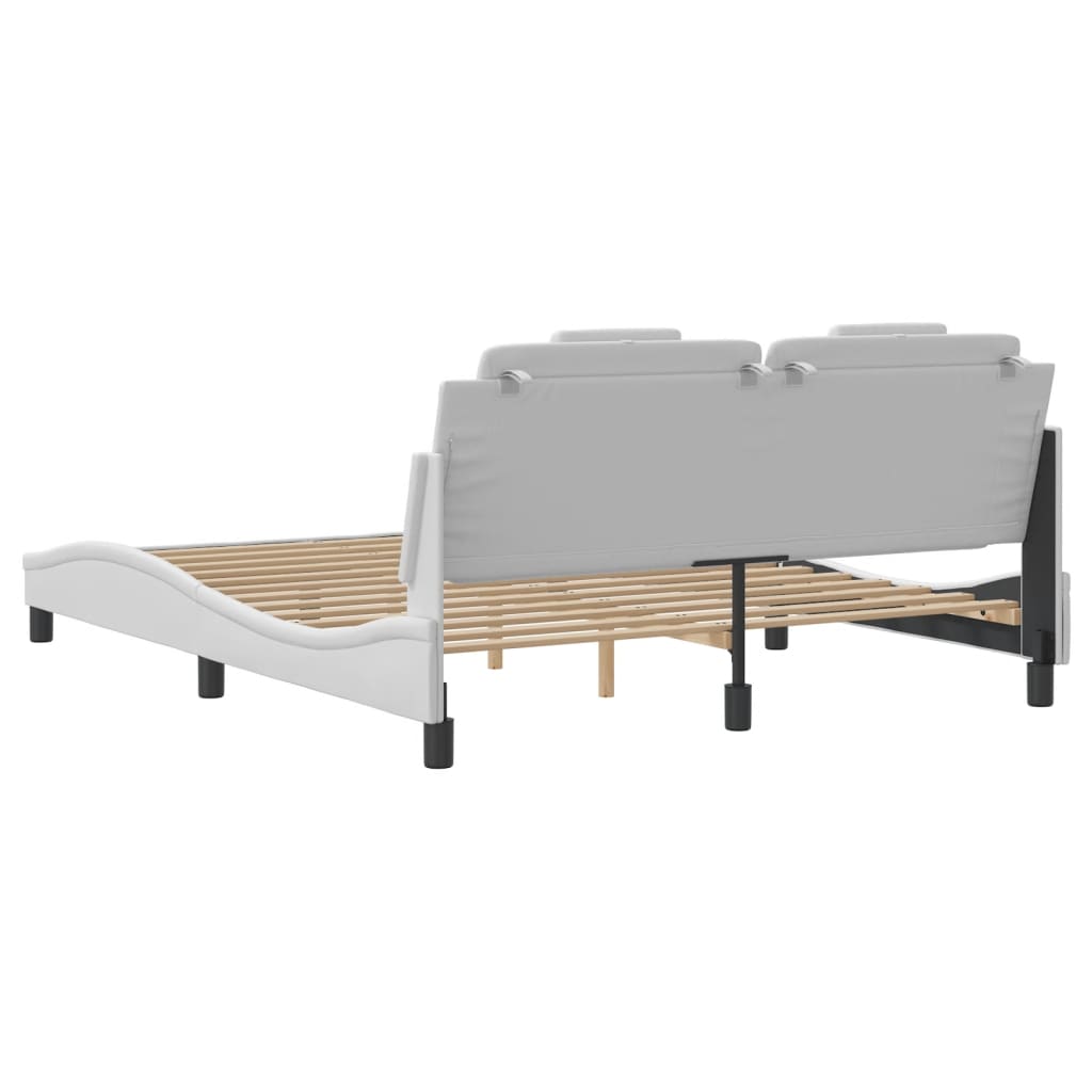 sengeramme Viana med LED uden madras 160x200 cm hvid