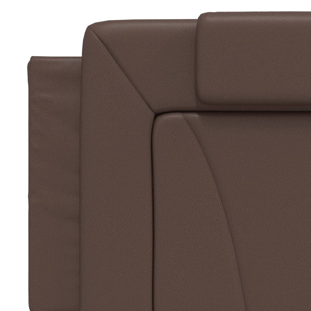 sengeramme Viana med LED uden madras 160x200 cm brun
