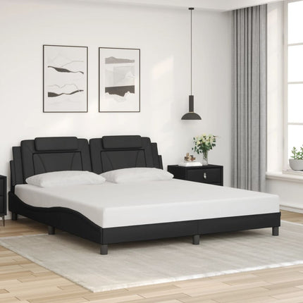 sengeramme Viana med LED uden madras 180x200 cm sort