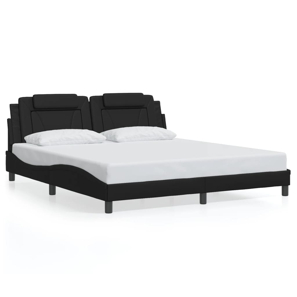 sengeramme Viana med LED uden madras 180x200 cm sort