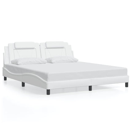 sengeramme Viana med LED uden madras 180x200 cm sort og hvid
