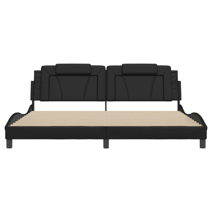 sengeramme Viana med LED uden madras 200x200 cm sort