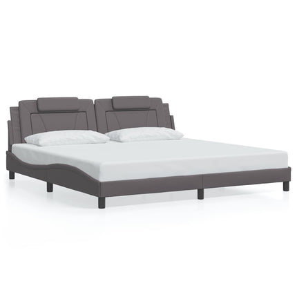 sengeramme Viana med LED uden madras 200x200 cm grå
