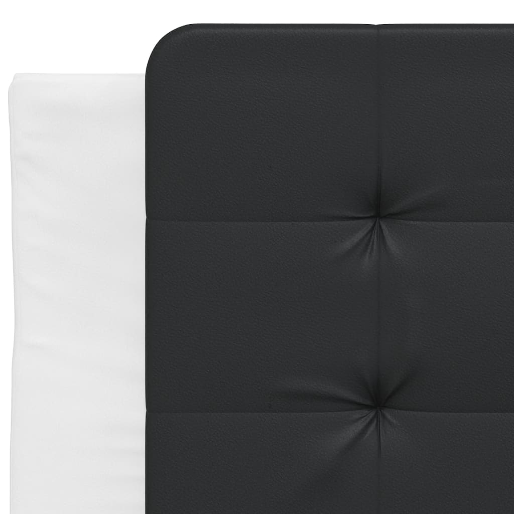 sengeramme med LED uden madras Zadar 80x200 cm hvid og sort