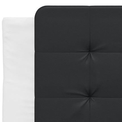 sengeramme med LED uden madras Zadar 90x190 cm hvid og sort