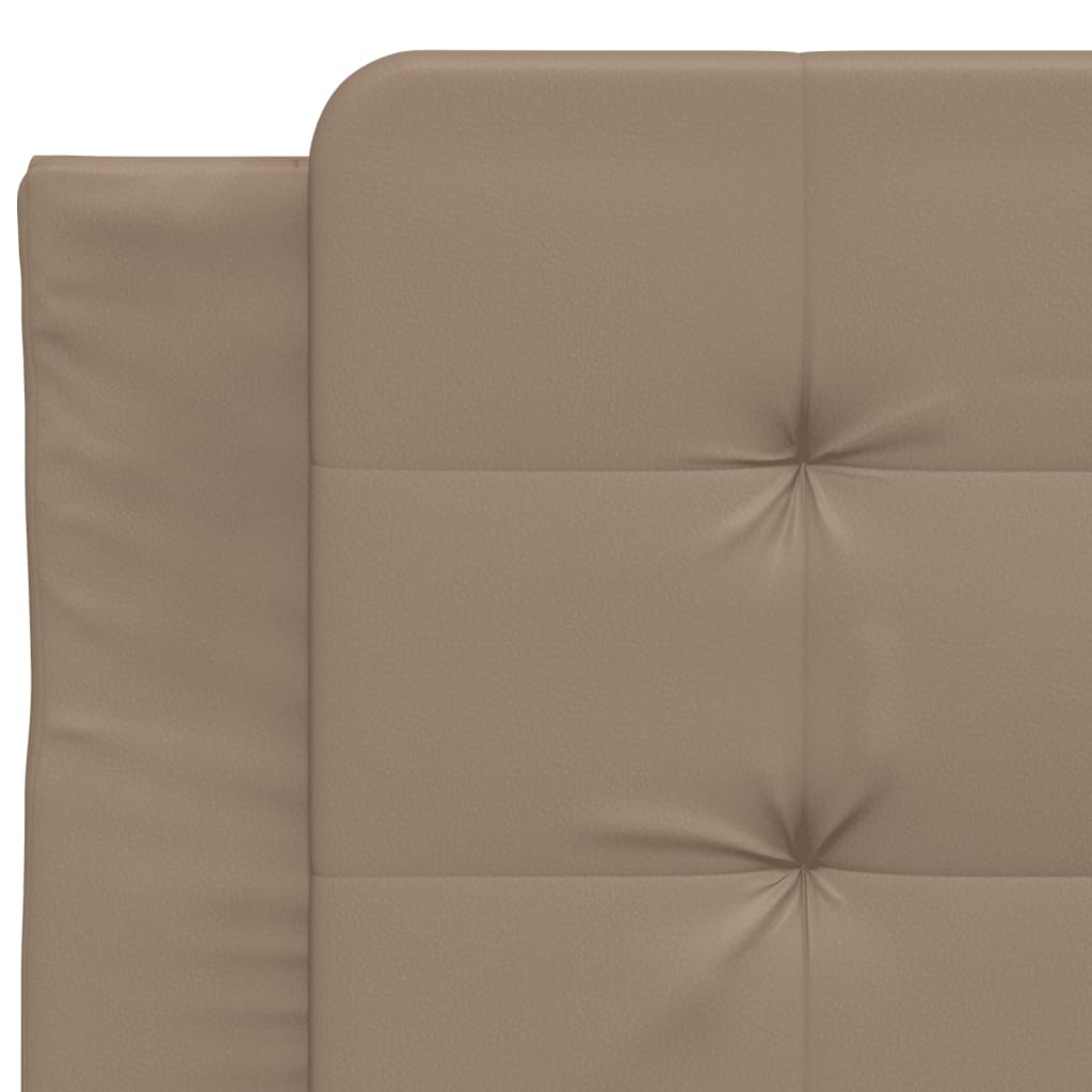 sengeramme med LED uden madras Zadar 90x200 cm cappuccinofarvet