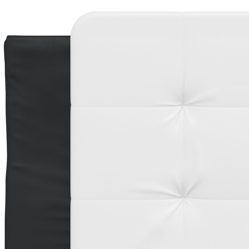 sengeramme med LED uden madras Zadar 90x200 cm sort og hvid