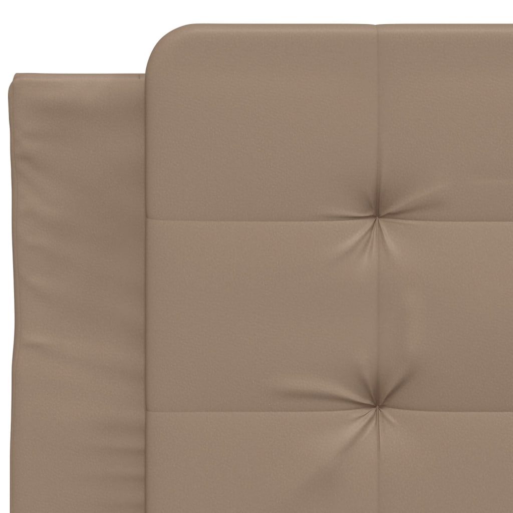 sengeramme med LED uden madras Zadar 100x200 cm cappuccinofarvet