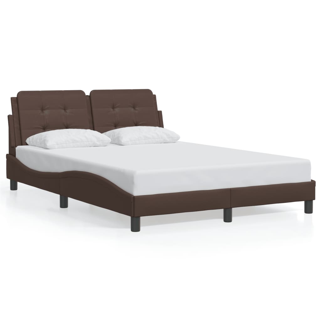 sengeramme med LED uden madras Zadar 120x200 cm brun