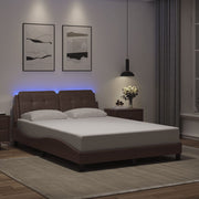 sengeramme med LED uden madras Zadar 120x200 cm grå