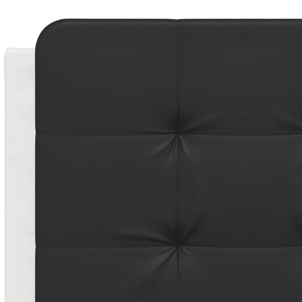 sengeramme med LED uden madras Zadar 120x200 cm hvid og sort