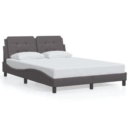 sengeramme med LED uden madras Zadar 140x190 cm grå