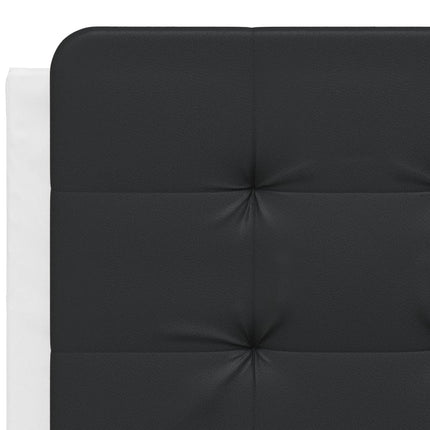 sengeramme med LED uden madras Zadar 200x200 cm hvid og sort