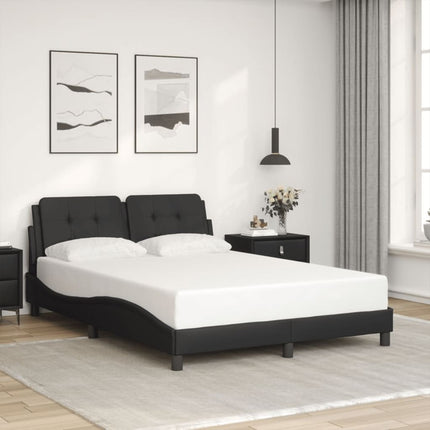 sengeramme med LED uden madras Zadar 140x200 cm sort