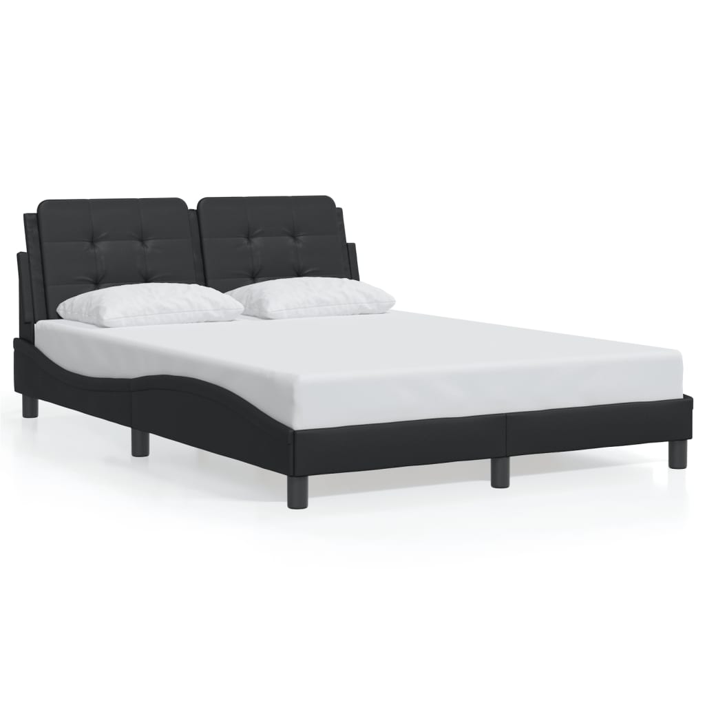 sengeramme med LED uden madras Zadar 140x200 cm sort
