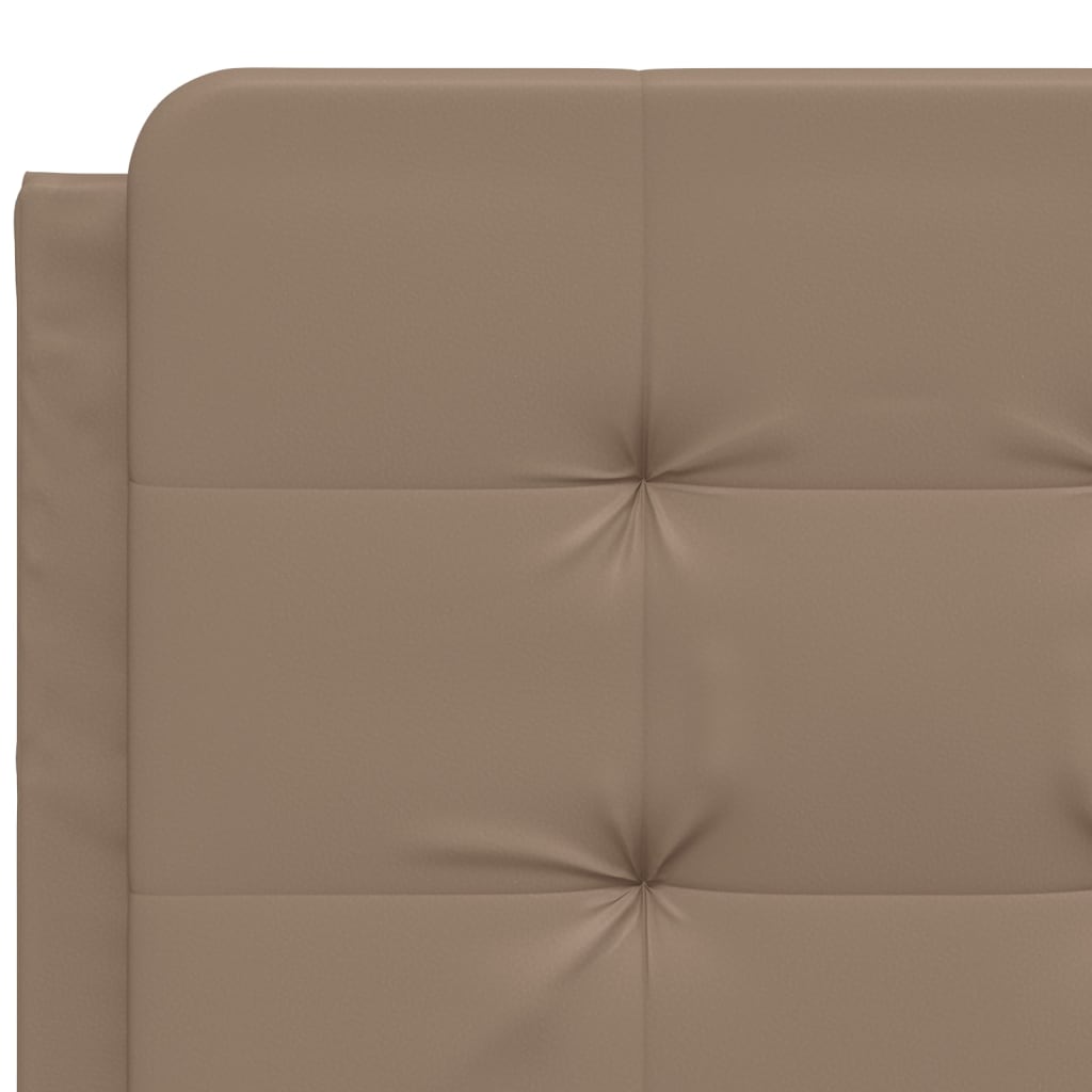 sengeramme med LED uden madras Zadar 140x200 cm cappuccinofarvet