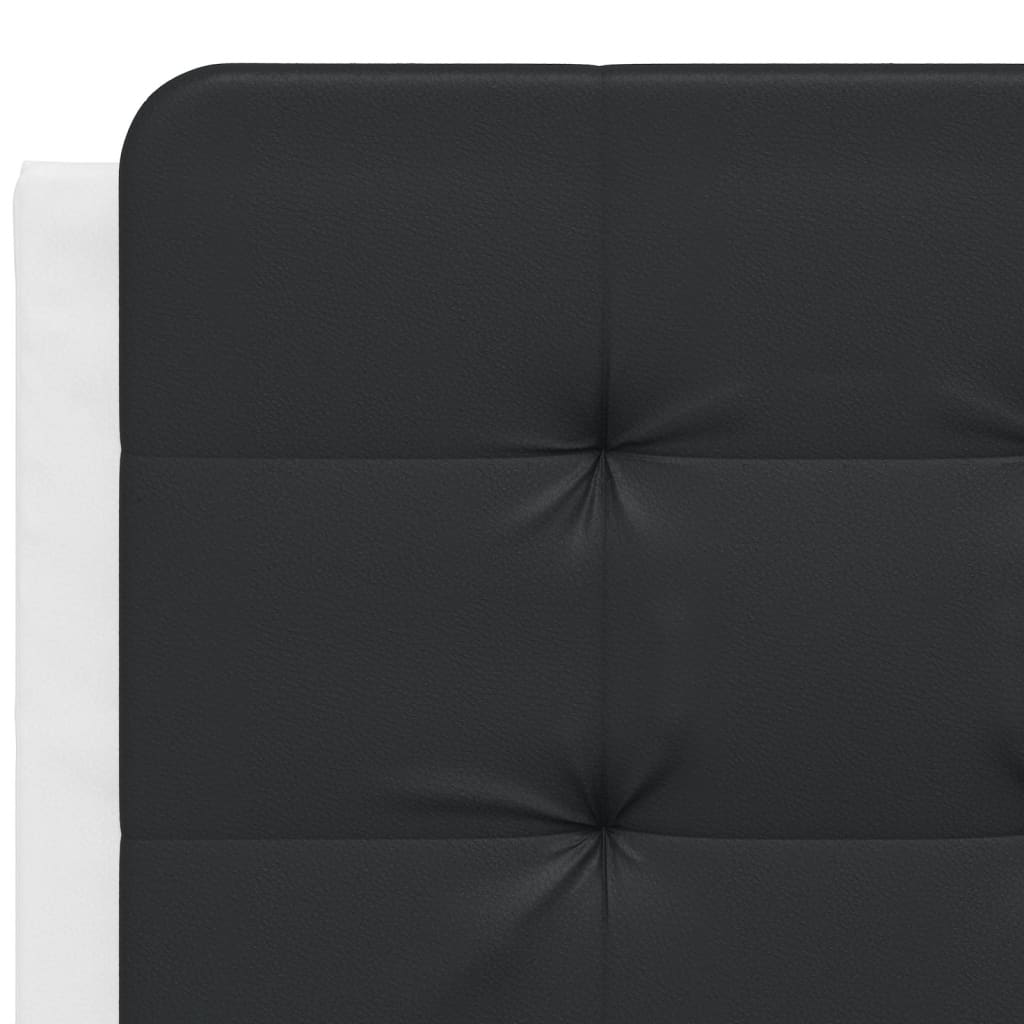 sengeramme med LED uden madras Zadar 140x200 cm hvid og sort