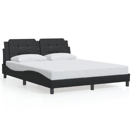 sengeramme med LED uden madras Zadar 160x200 cm sort