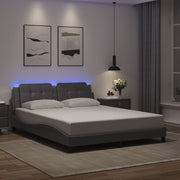sengeramme med LED uden madras Zadar 160x200 cm grå