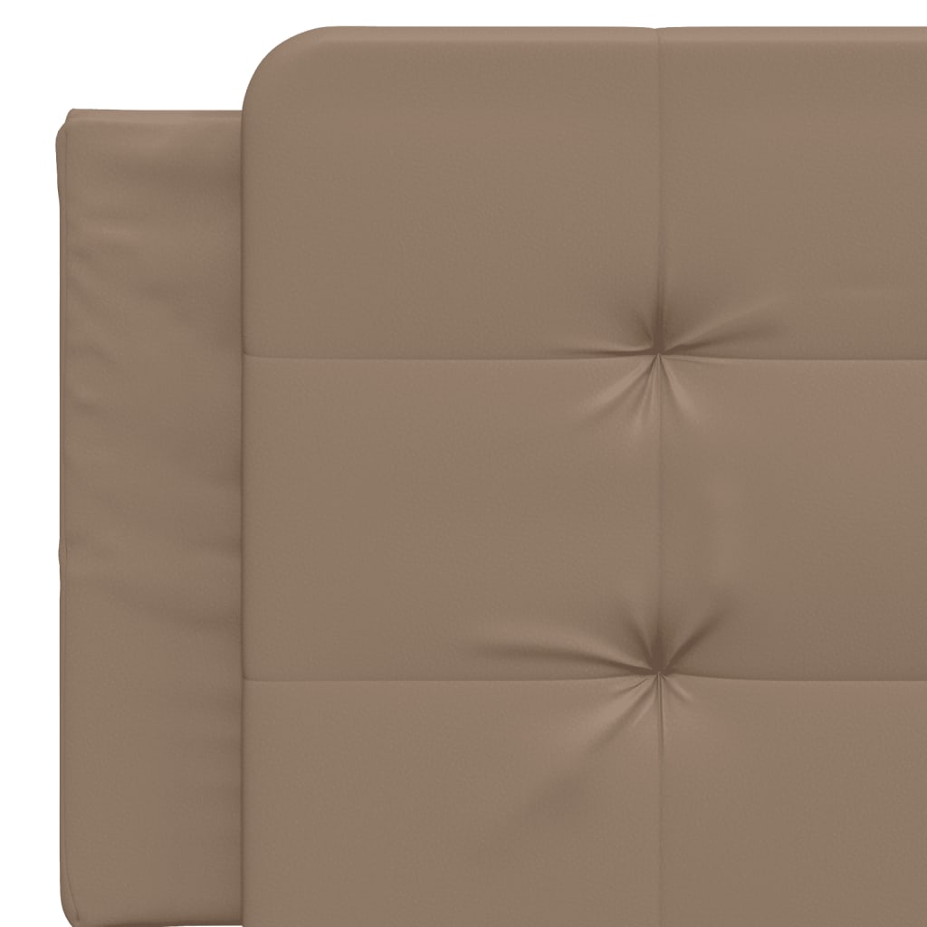 sengeramme med LED uden madras Zadar 160x200 cm cappuccinofarvet