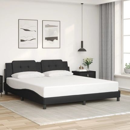 sengeramme med LED uden madras Zadar 180x200 cm sort