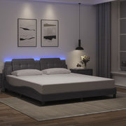 sengeramme med LED uden madras Zadar 180x200 cm sort