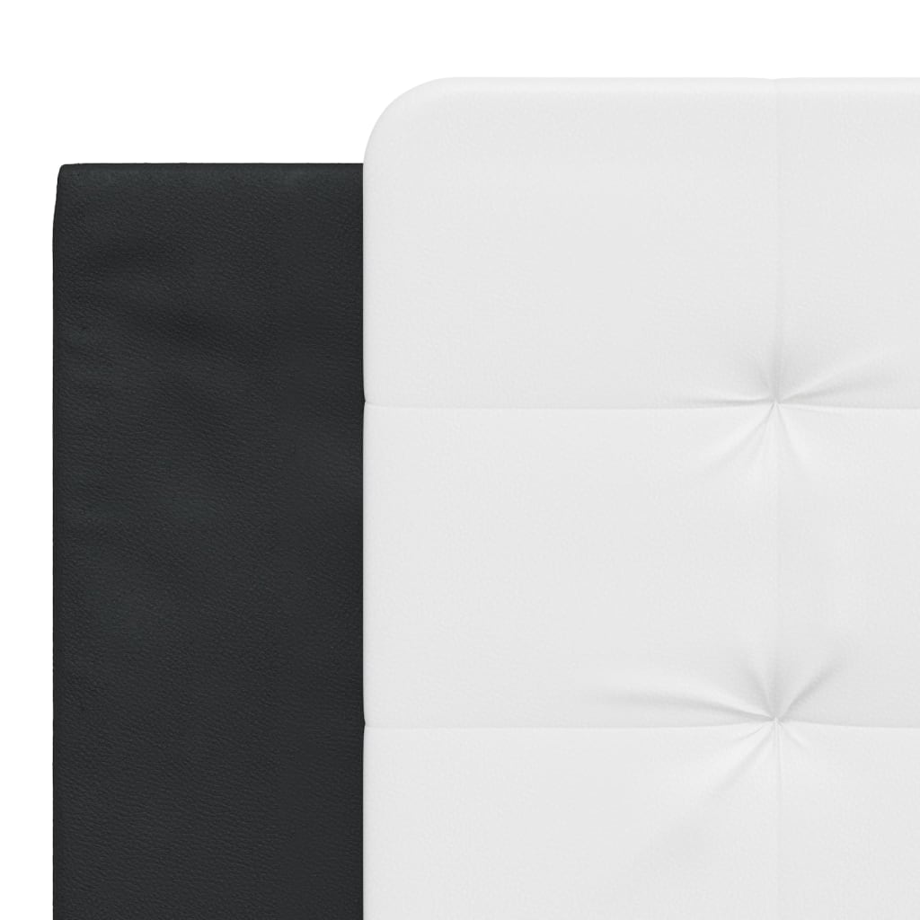 sengeramme med LED uden madras Zadar 180x200 cm sort og hvid