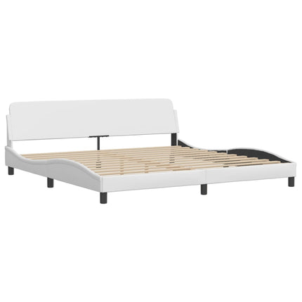 sengeramme med LED uden madras Zadar 200x200 cm hvid