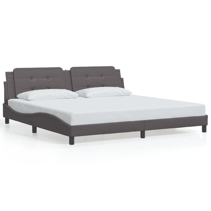 sengeramme med LED uden madras Zadar 200x200 cm grå