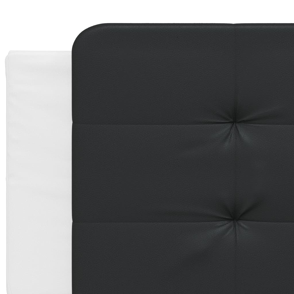 sengeramme med LED uden madras Zadar 200x200 cm hvid og sort