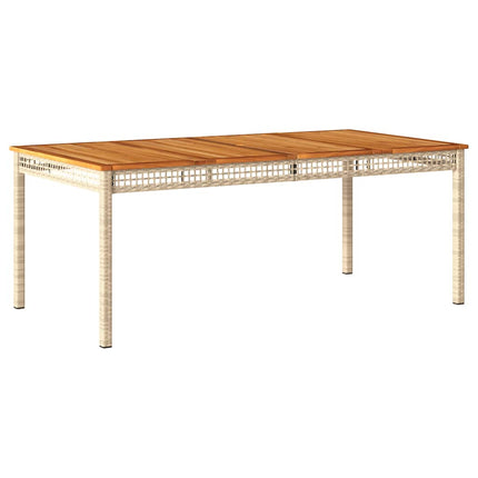 spisebordssæt til haven 9 dele med hynder polyrattan beige