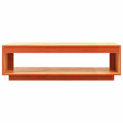 sofabord 110x50x33,5 cm massivt fyrretræ gyldenbrun
